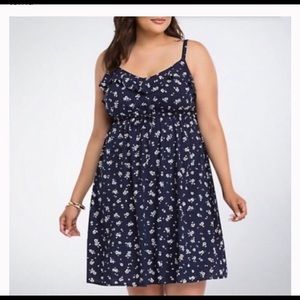 Torrid Navy blue floral dress